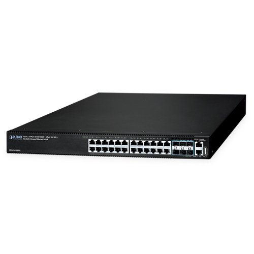 Управляемый коммутатор Ethernet (L3, 24 порта 10/100/1000T, 6 портов 10G SFP+, stackable)