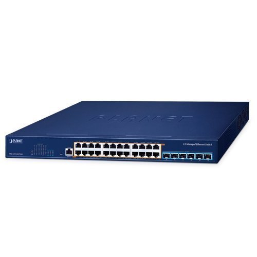 Управляемый коммутатор (L3, 24 порта 2.5GBASE-T с 802.3bt PoE, 6 портов 10GBASE-X SFP+)