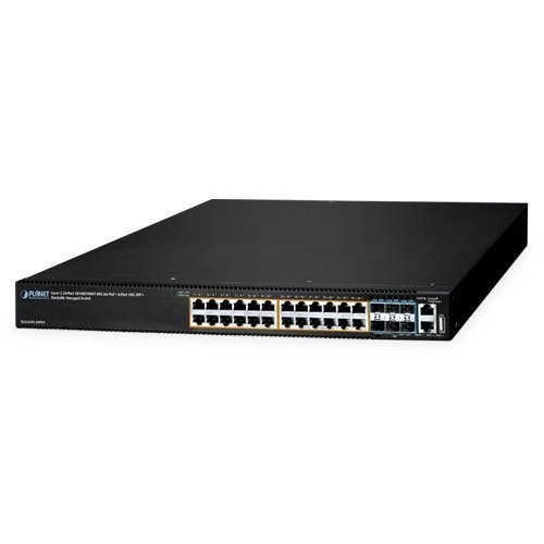 Управляемый коммутатор Ethernet (L3, 24 порта 10/100/1000T с 802.3at PoE, 6 порта 10G SFP+)